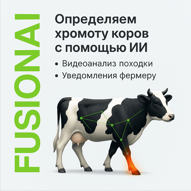 Хромота у коров: причины и система раннего выявления FusionAI